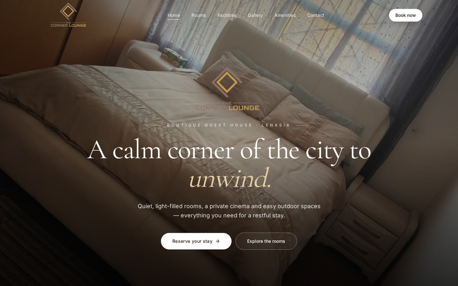 The Corner Lounge — Boutique Guest House website case study