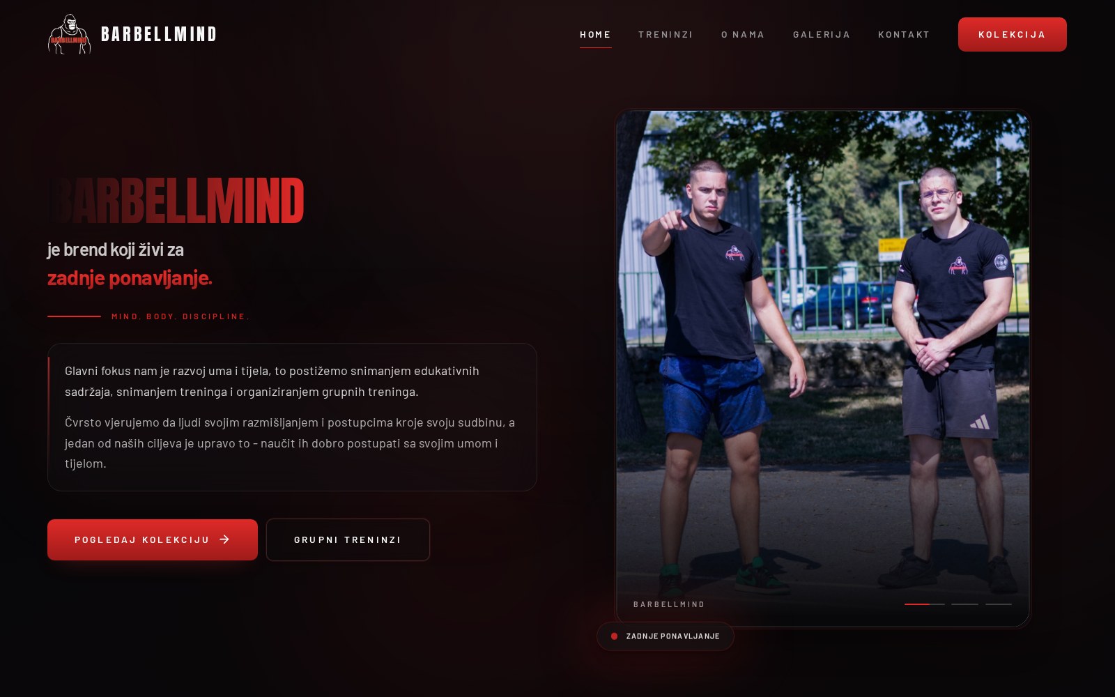 BarbellMind — Fitness Brand & Training Community website case study